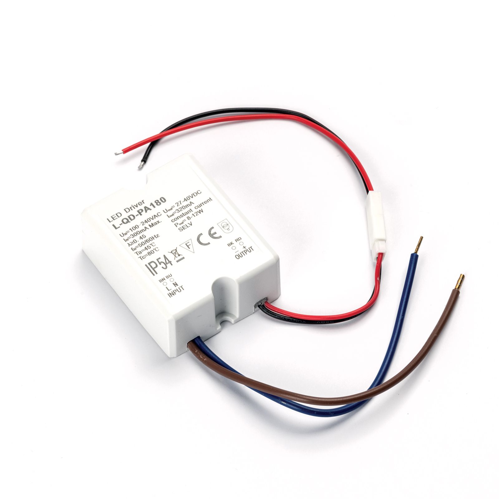 Driver 12ab YUNDA L-QD-PA180 320mA 8-12W, non-dimmable