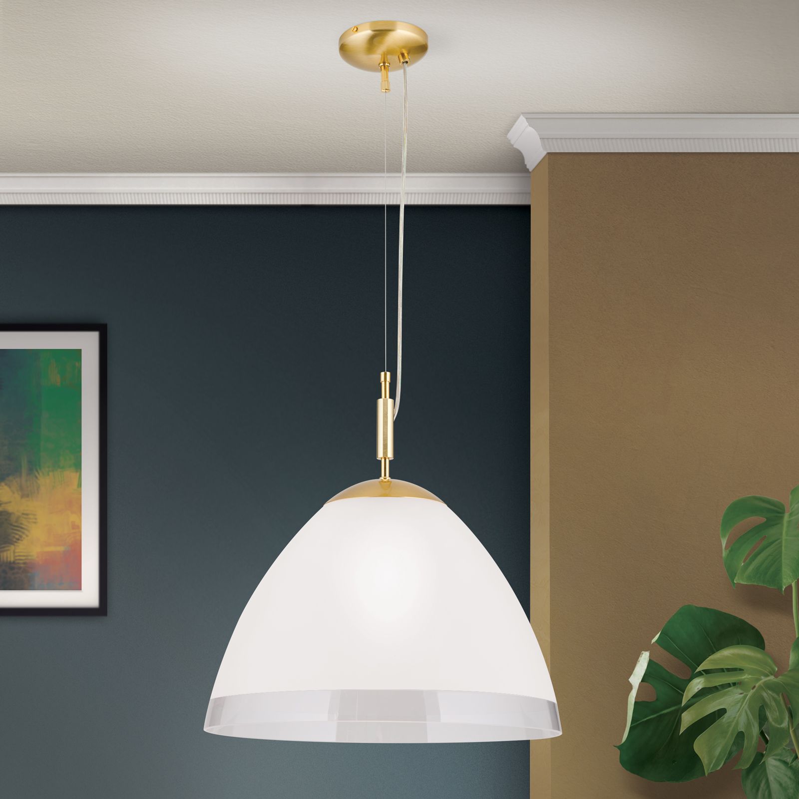 Hängeleuchte OPALDESIGN, Gold-matt, 40 cm