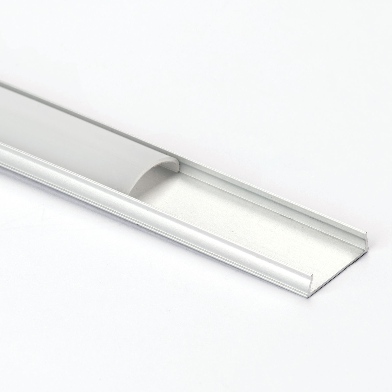 Aluminium-Profil für LED-Strips, Opal matt, 2 m