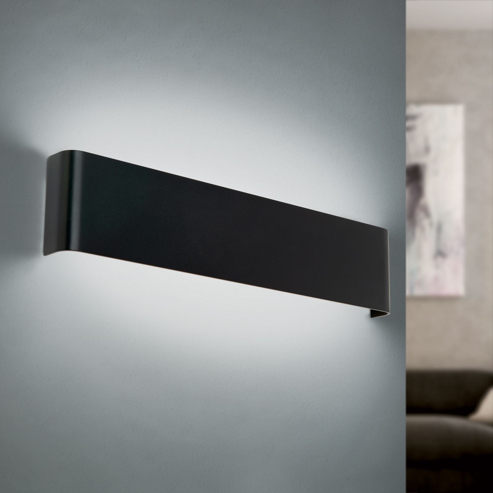 LED indoor wall light ACCENT, 41 cm, black