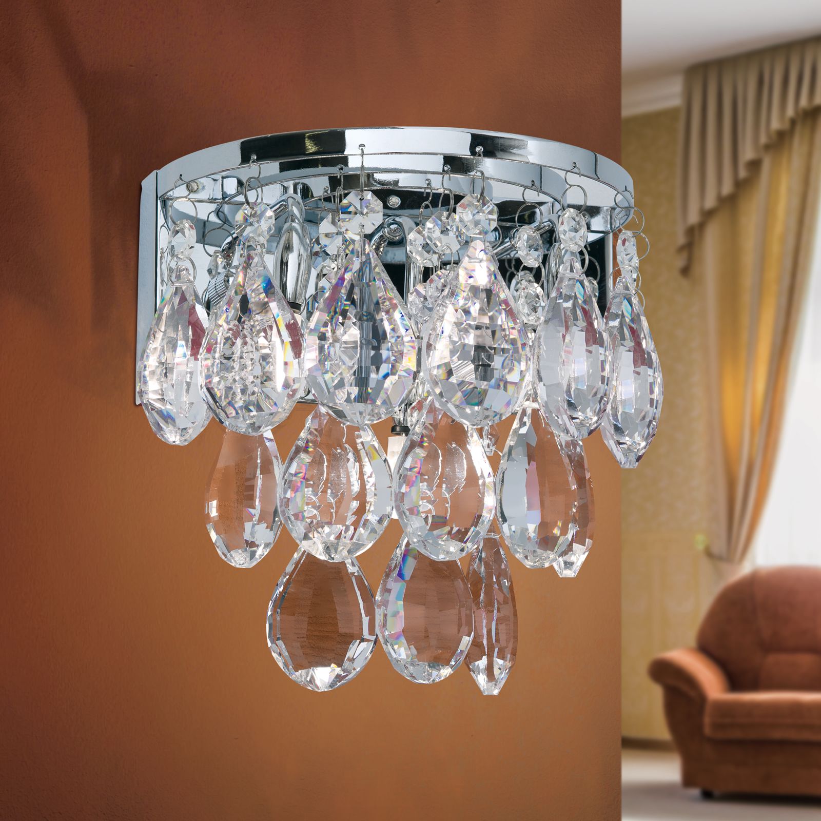 Wall light CELESTE, 3-lamps, chrome