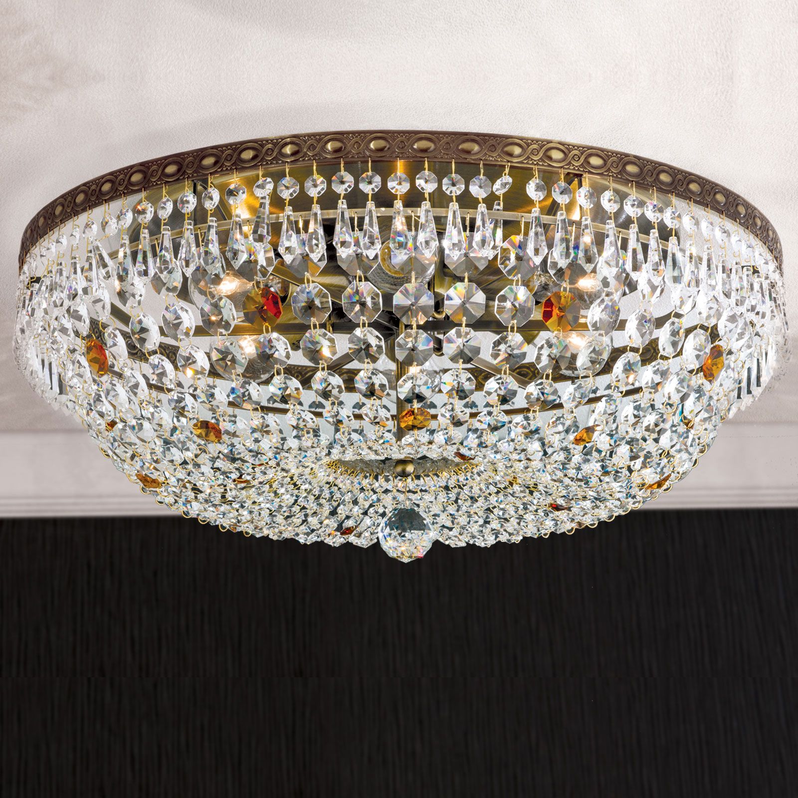 Ceiling chandelier SHERATON, patina, 55 cm