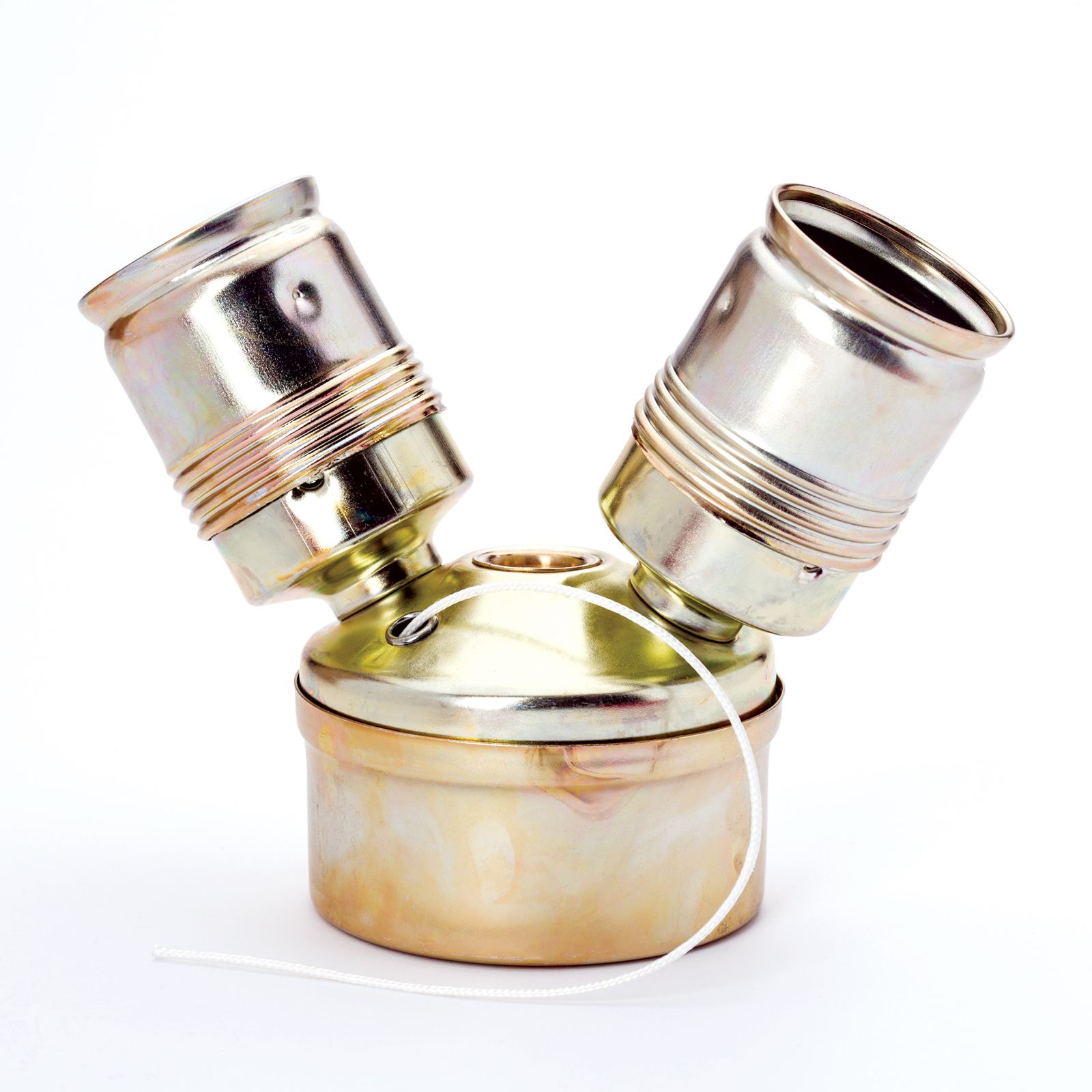 Lampenverteiler mit Serienzugschalter, 2xE27 Fassung