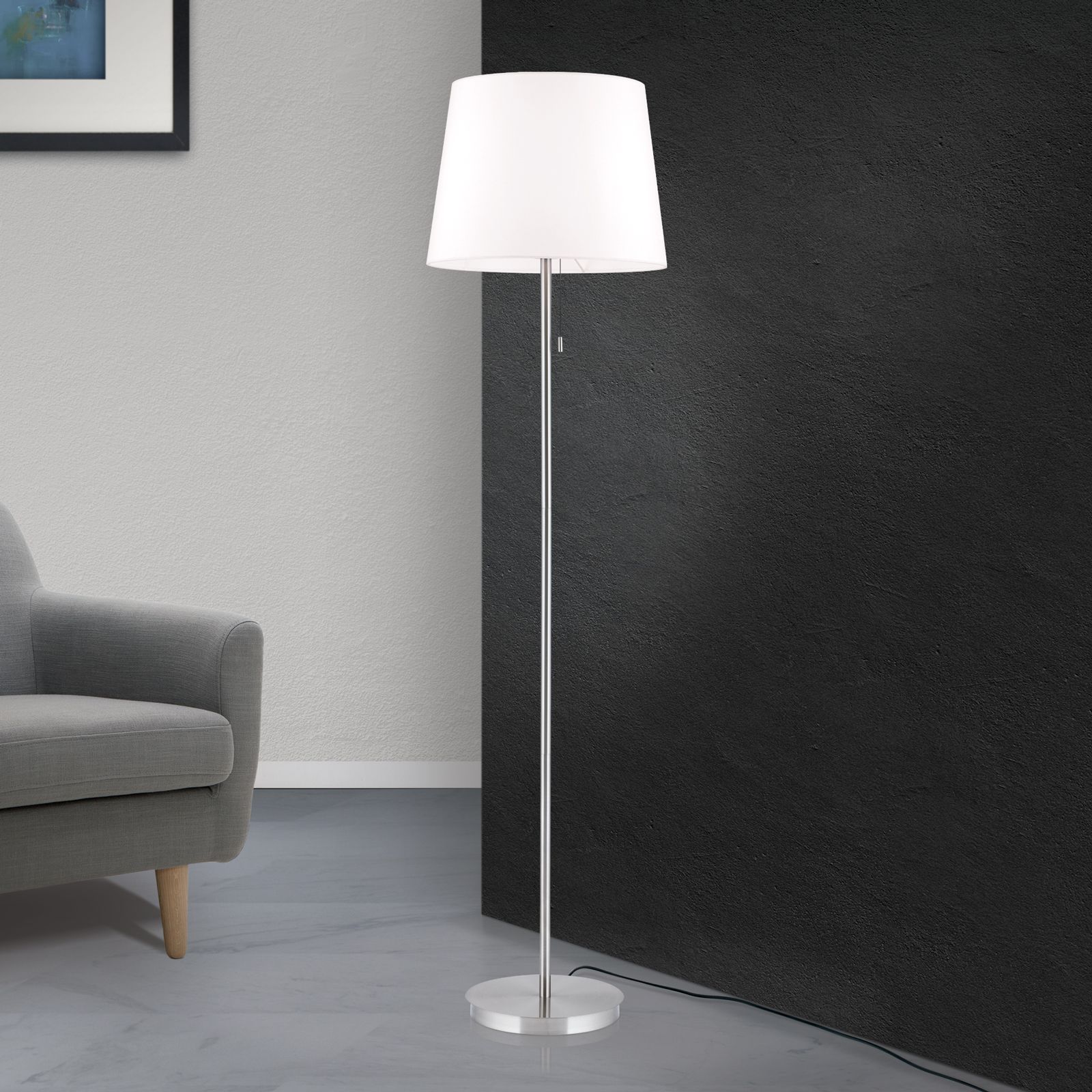 Floor lamp LUDWIG, satin finish