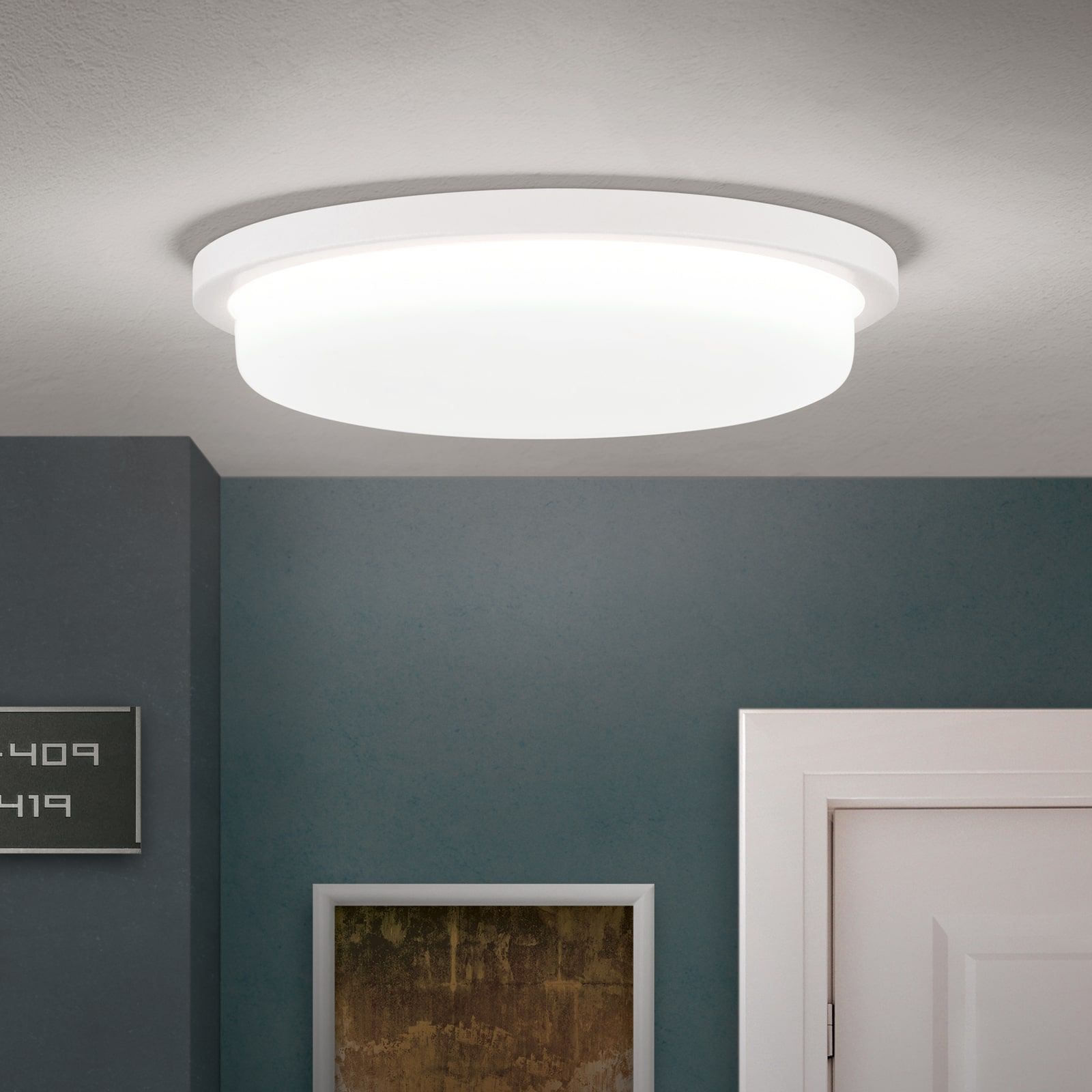 LEROX LED Ceiling Light white finish, Ø 30cm