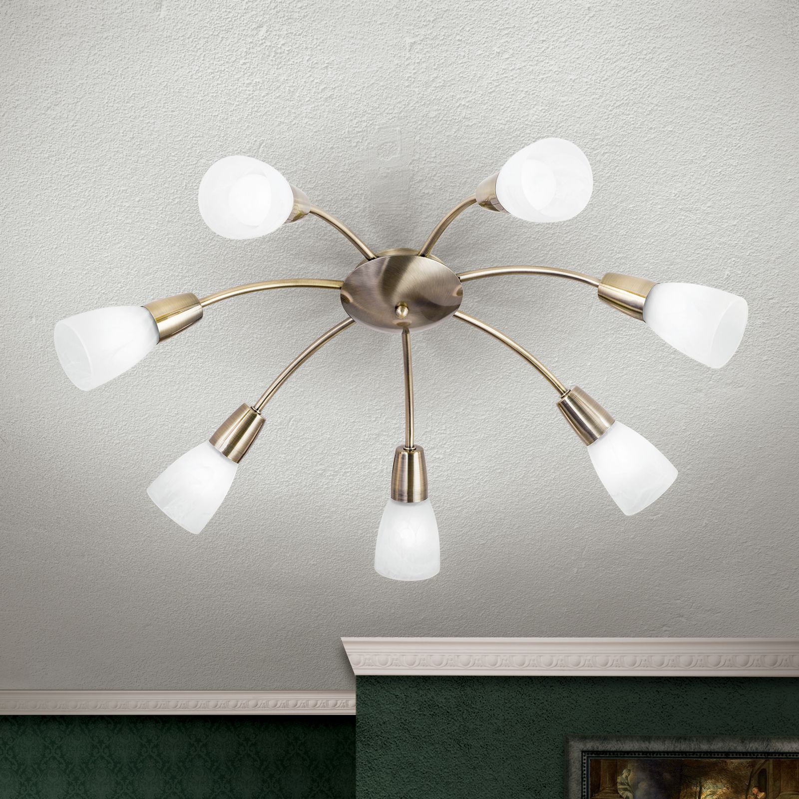 Ceiling Light TULLO, Antique brass finish