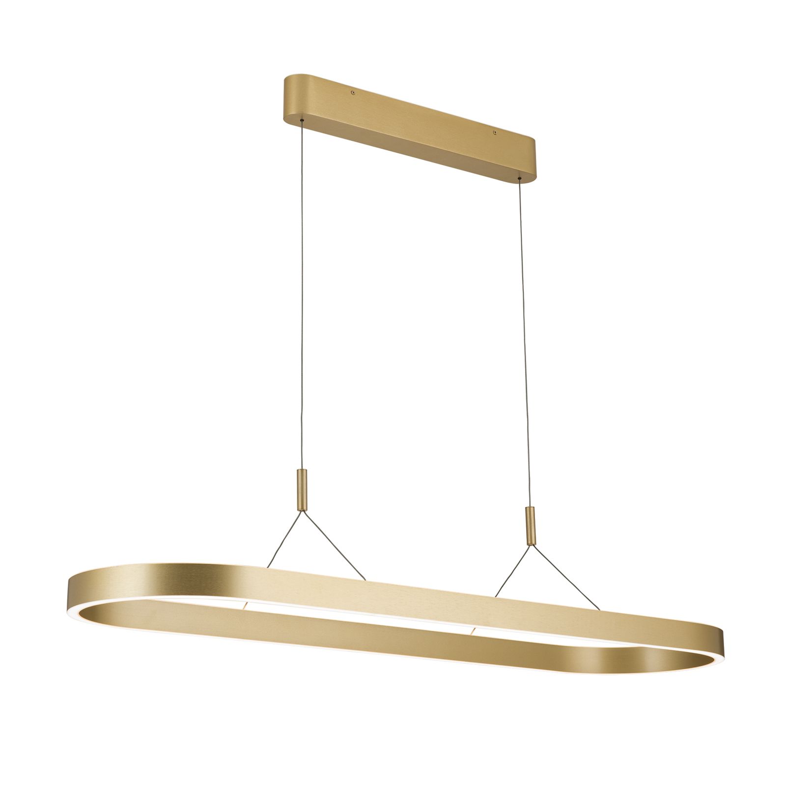 LED pendant lamp CARRARA, 120 cm, matt gold