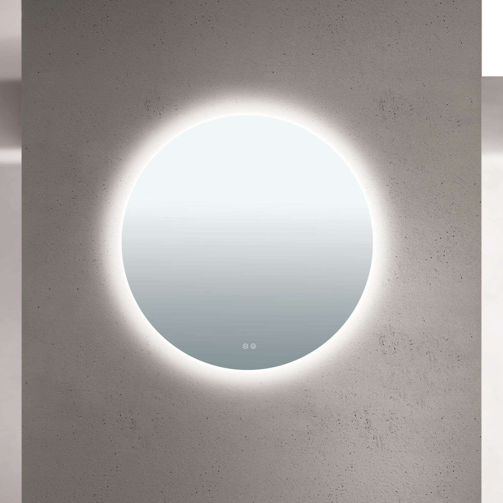 LED mirror FOCUS, Ø80cm, with tarnish protection