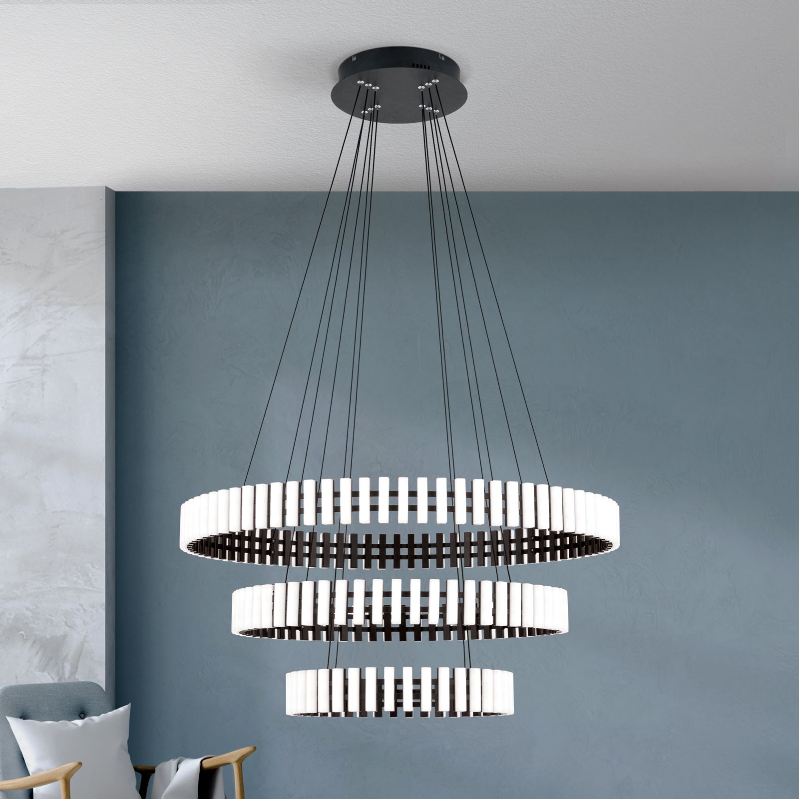 LED-Hängeleuchte MANSION, dimmbar, schwarz