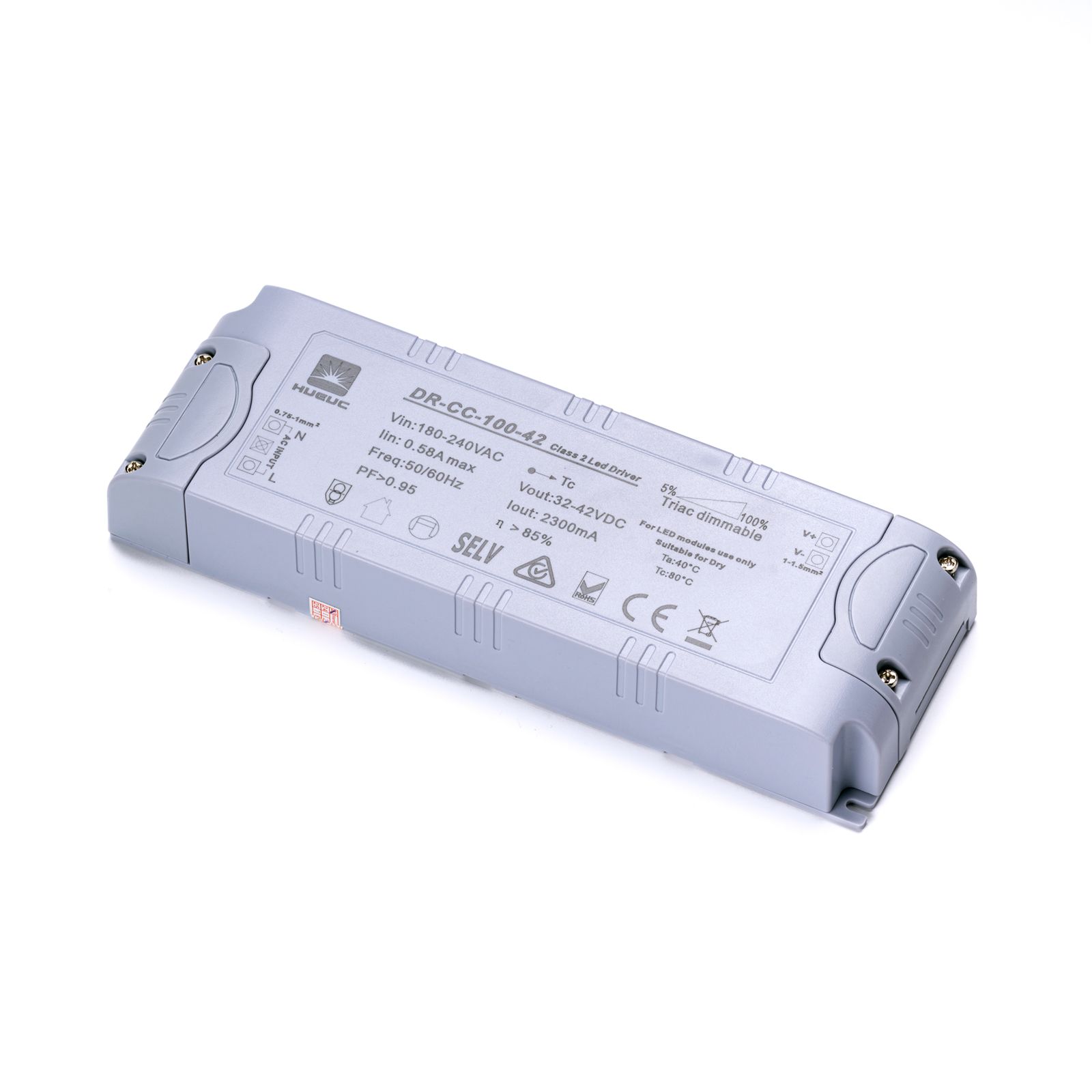Driver 100c HUARUI DR-CC-100-42 100W 2300mA, dimmable