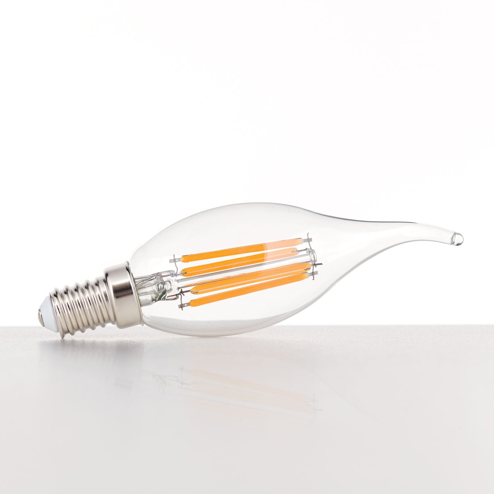 LED Candle Gust of Wind, E14, 4,5 Watt, clear