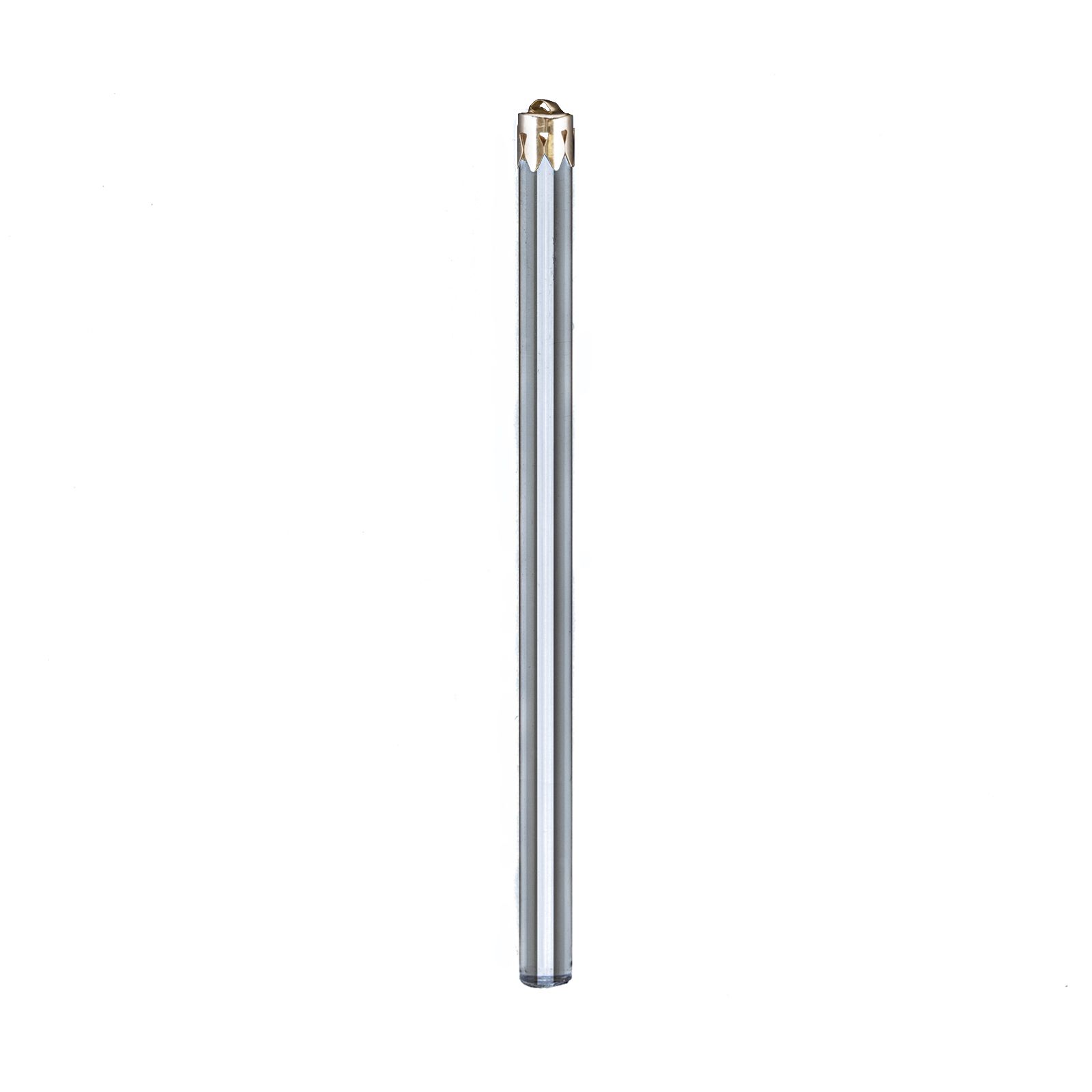 Chandelier pendant glass rod, 1 end, 100mm, transparent