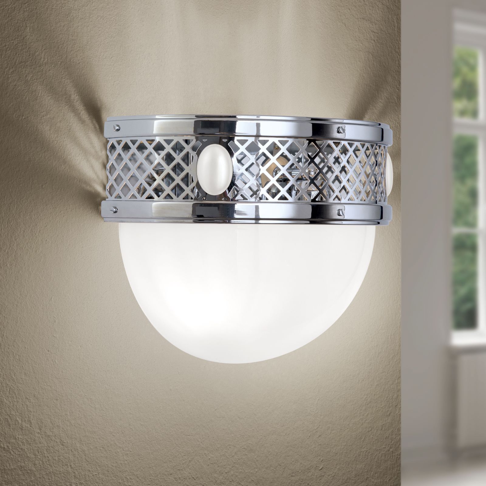 Wall Light ALT WIEN with 2 lampholders, nickel finish
