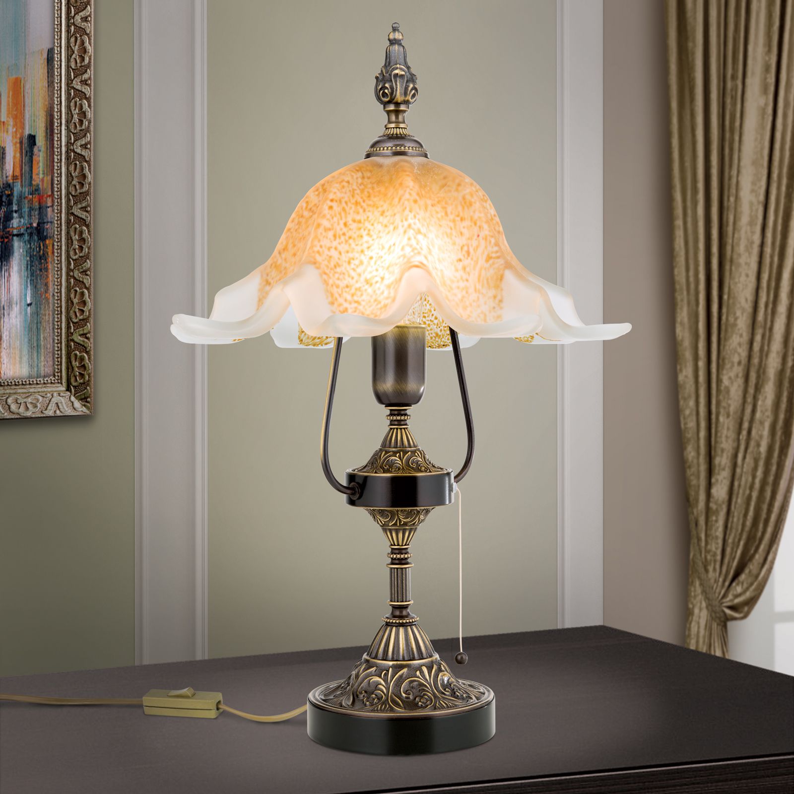 Table lamp TOSCA, old patina