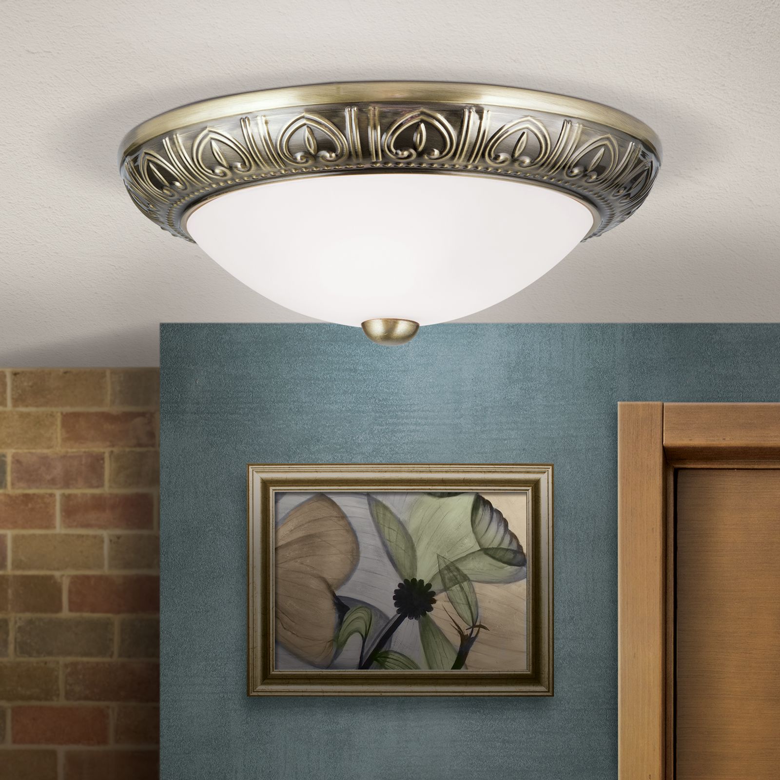 Ceiling light PANKOK, bronze, 28cm