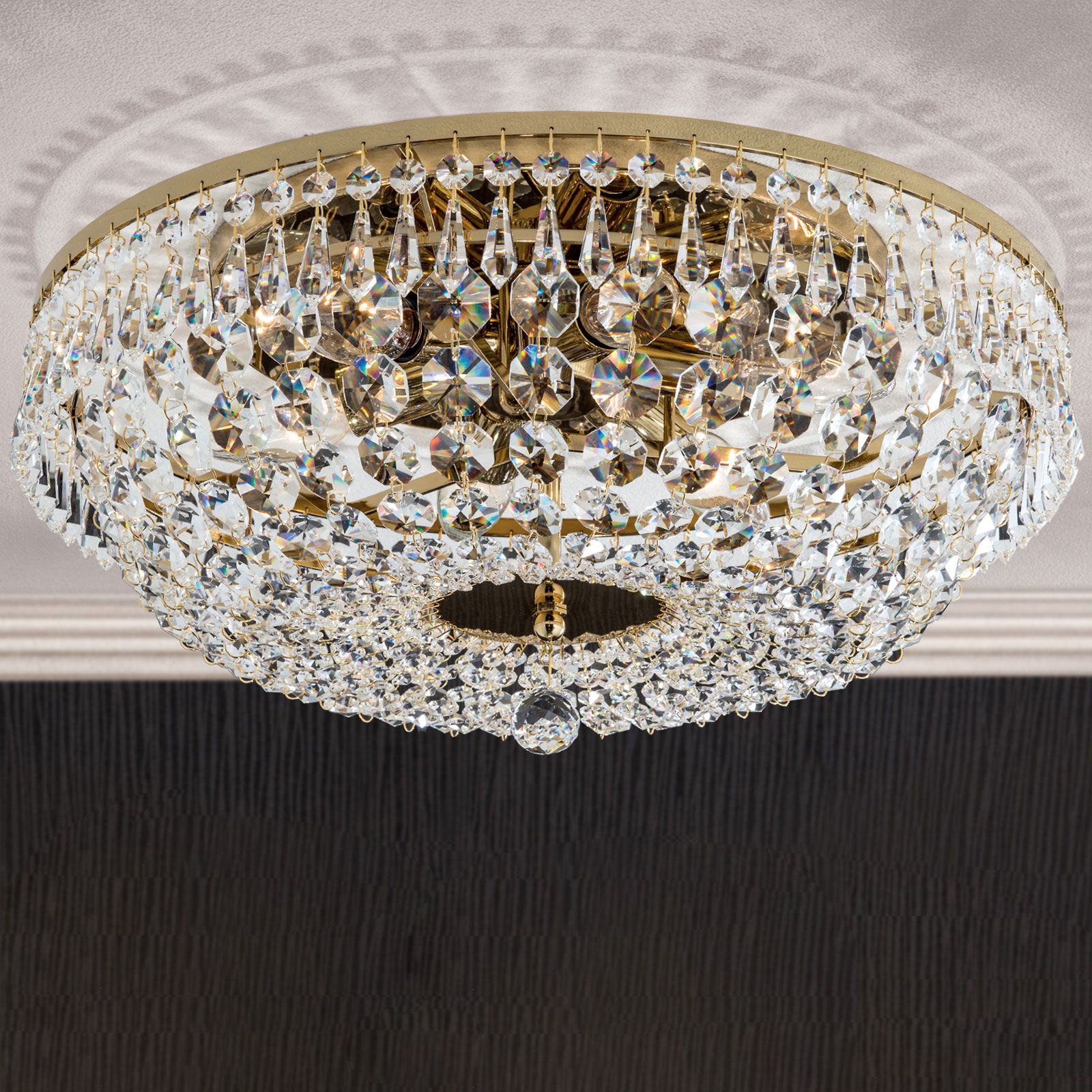 Deckenluster SHERATON, Gold, 45cm