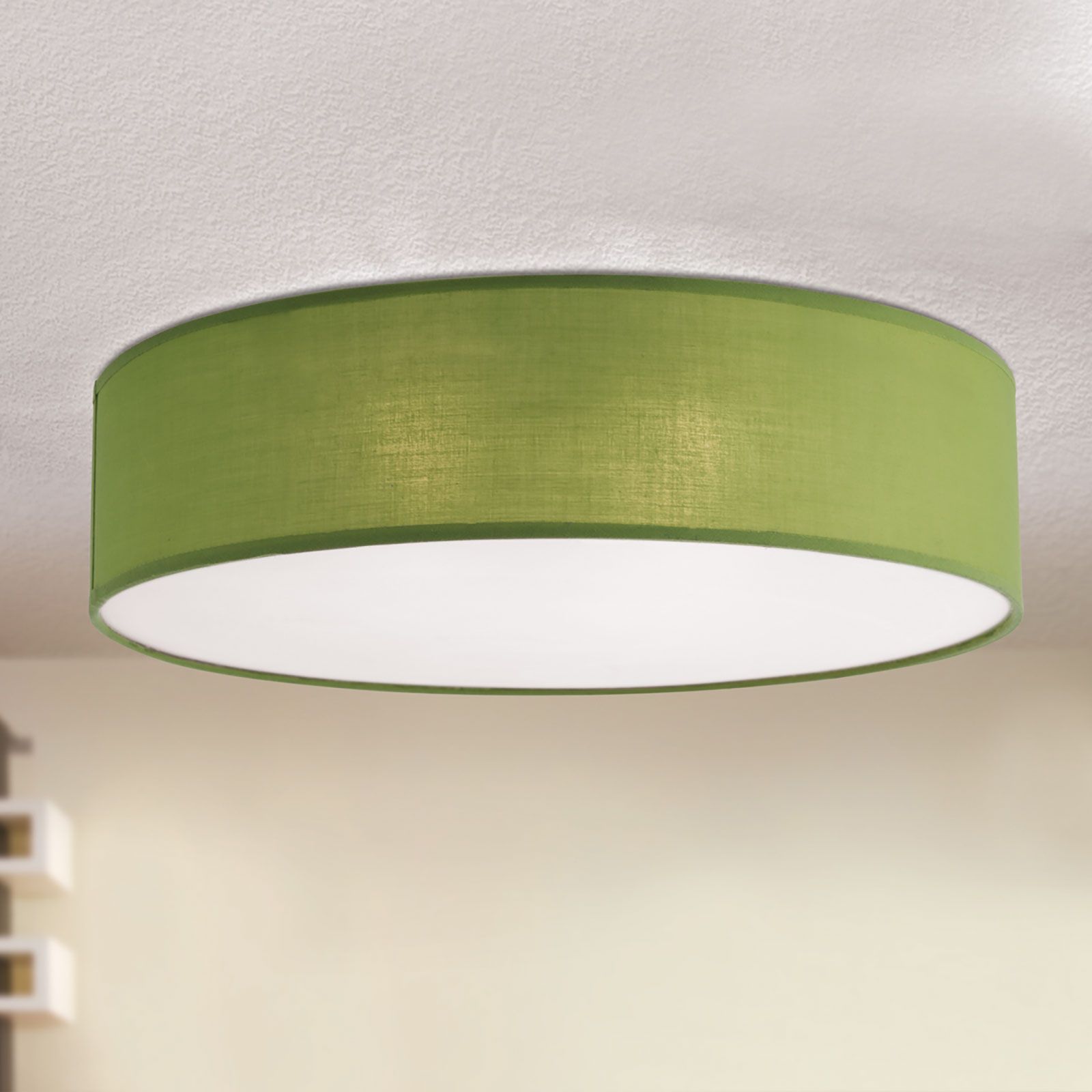 Ceiling light SEDA with green shade