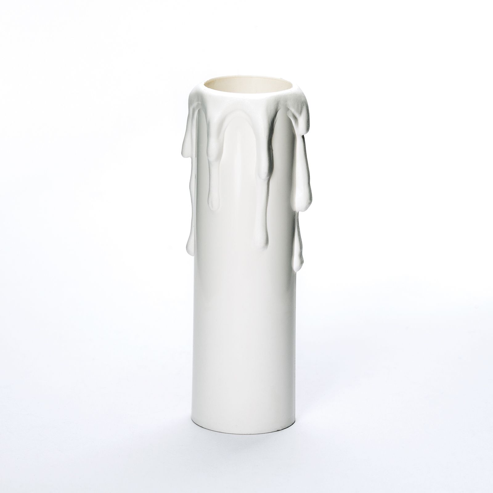 Candle Holder with Droplet, E14, 85 mm, white