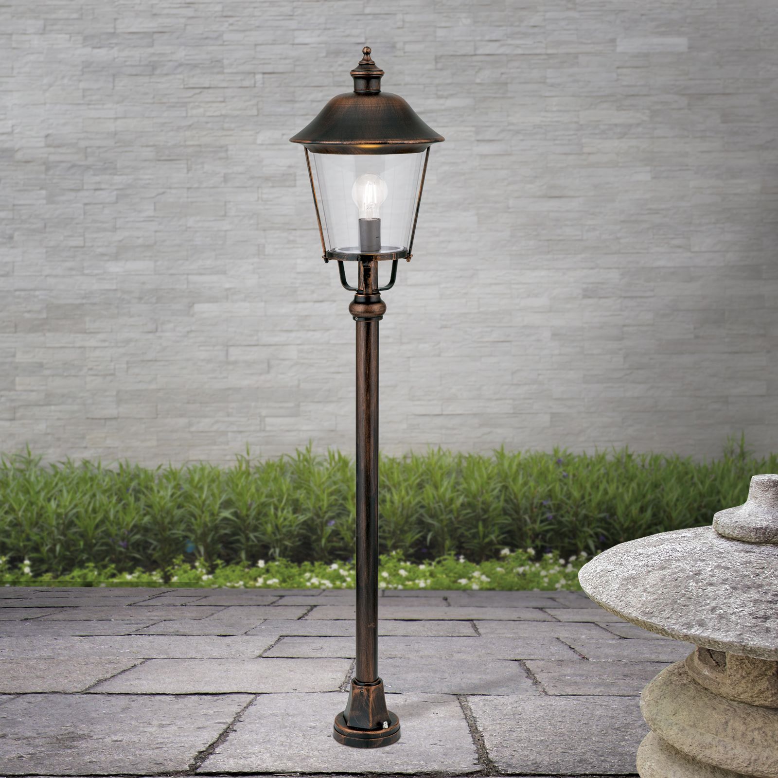 Outdoor lamp KENZO, Black copper, 120cm