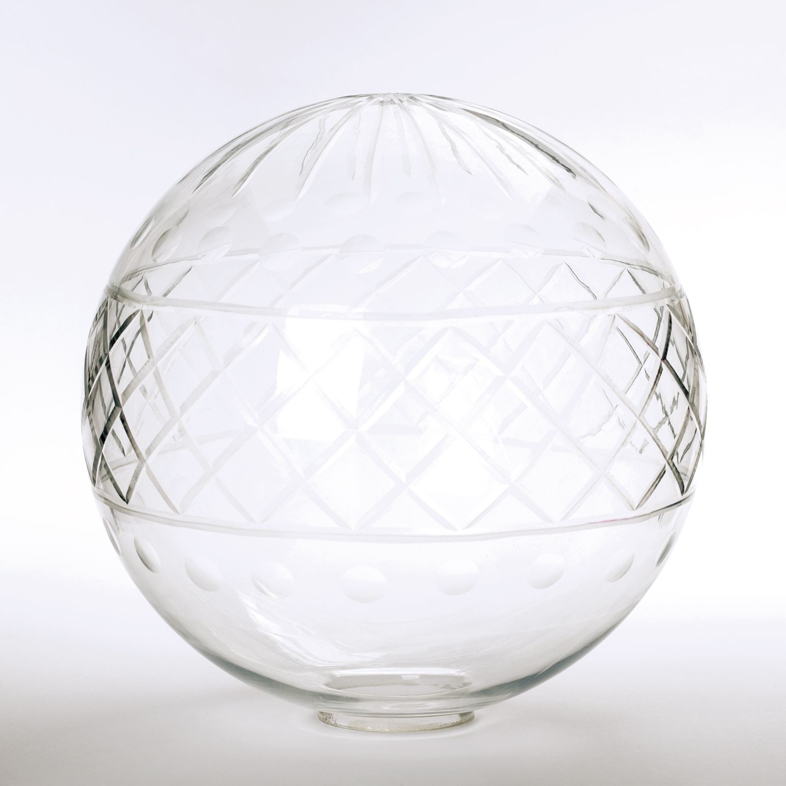 Glasschirm ADELE472, Ø 185 mm, Klar-Schliffdekor