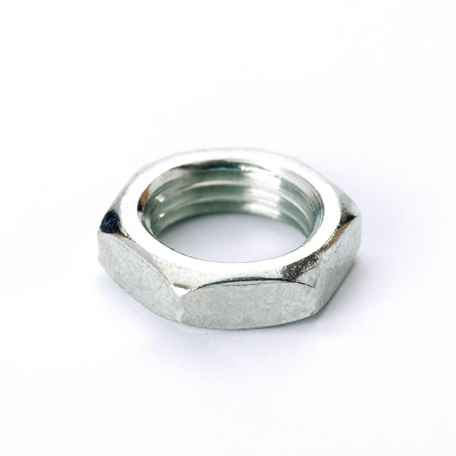 Hexagon nut, thread M10x1, silver