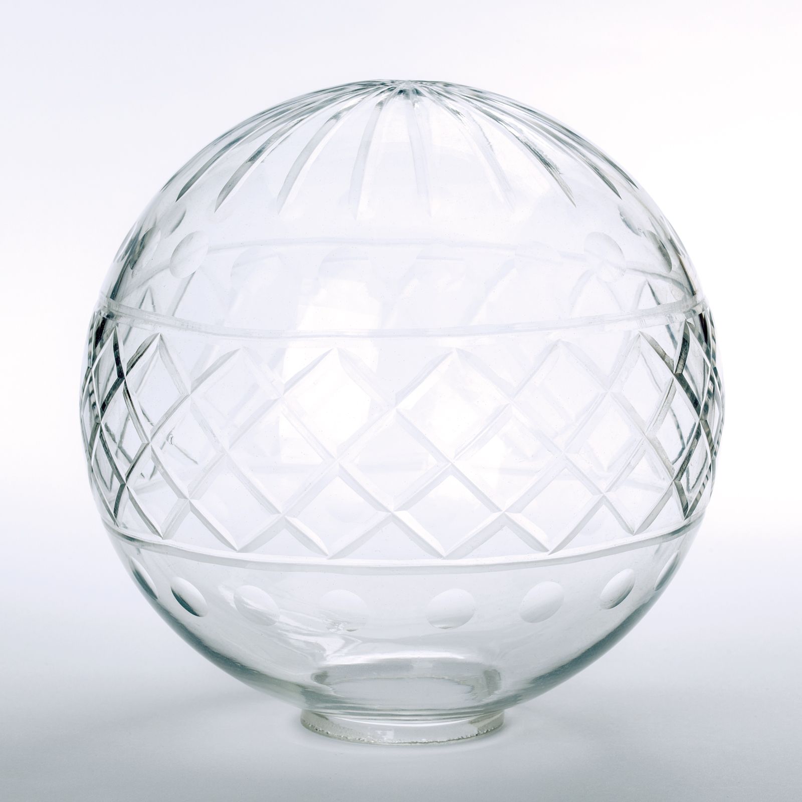 Glass lampshade ADELE 470, Ø 150 mm, transparent decor