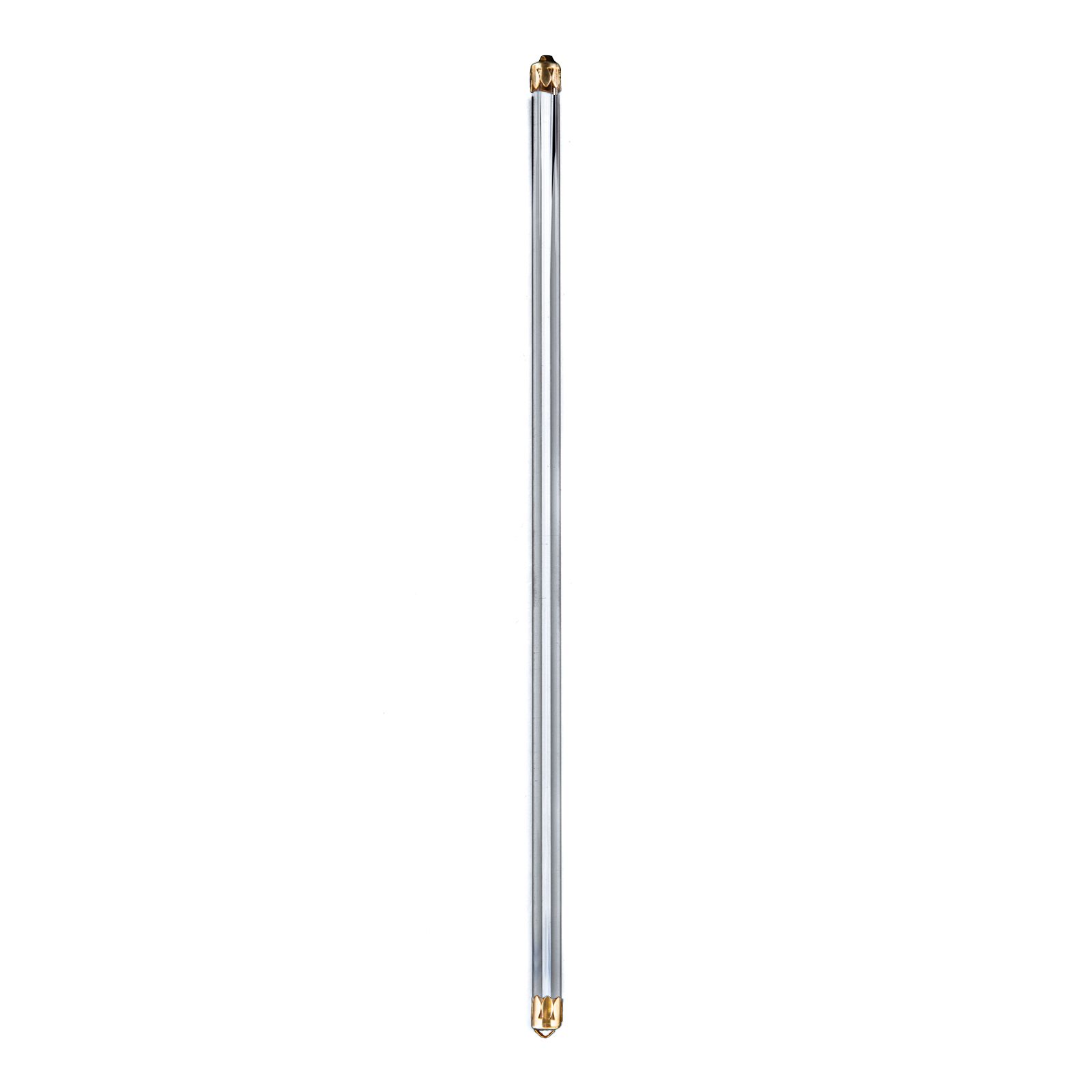 Chandelier crystal glass rod, 2 ends, 200mm, transparent