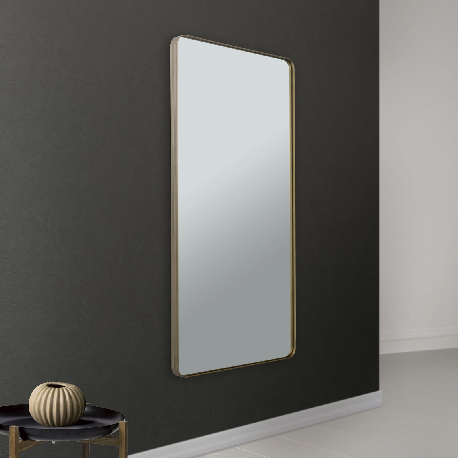 CARLO mirror, 152x76cm, gold matt anodised