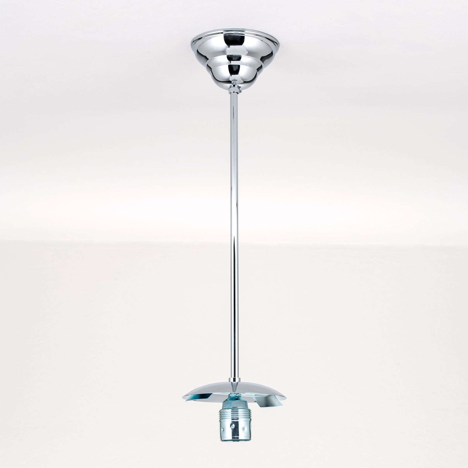 Pendent suspension for glasses with 12 cm hole opening, 40 cm, chrome