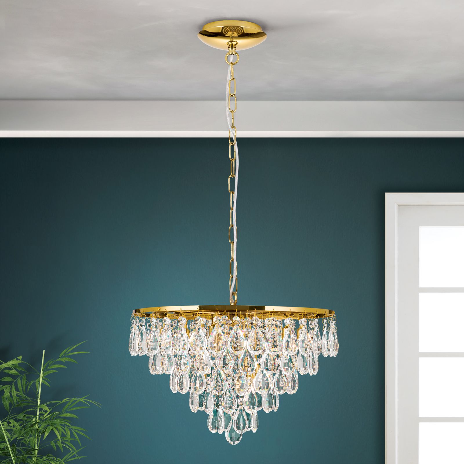 Suspension lamp CELESTE, 12-lamps, Gold