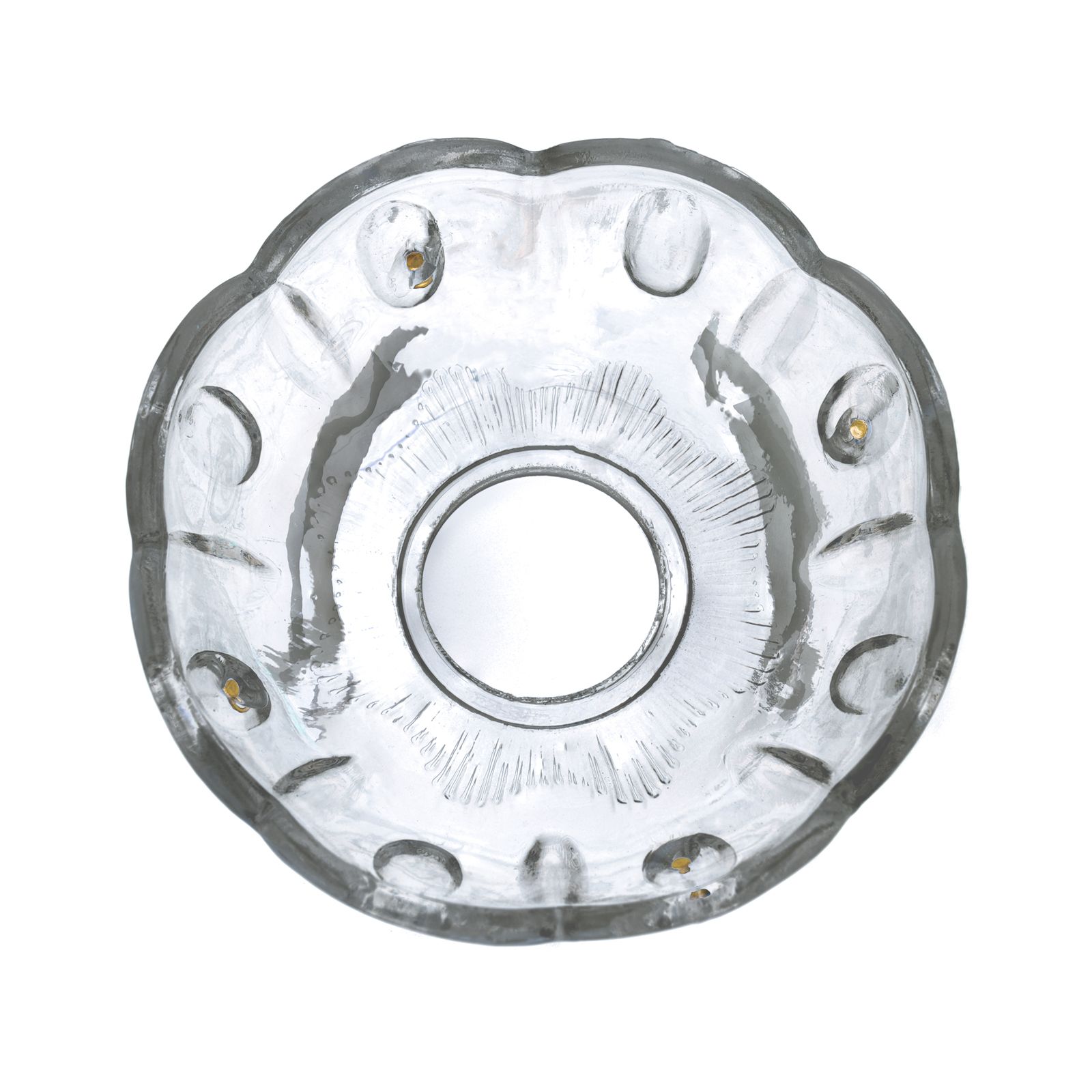 Glass bobeche 2243 without crystals, hole=26mm