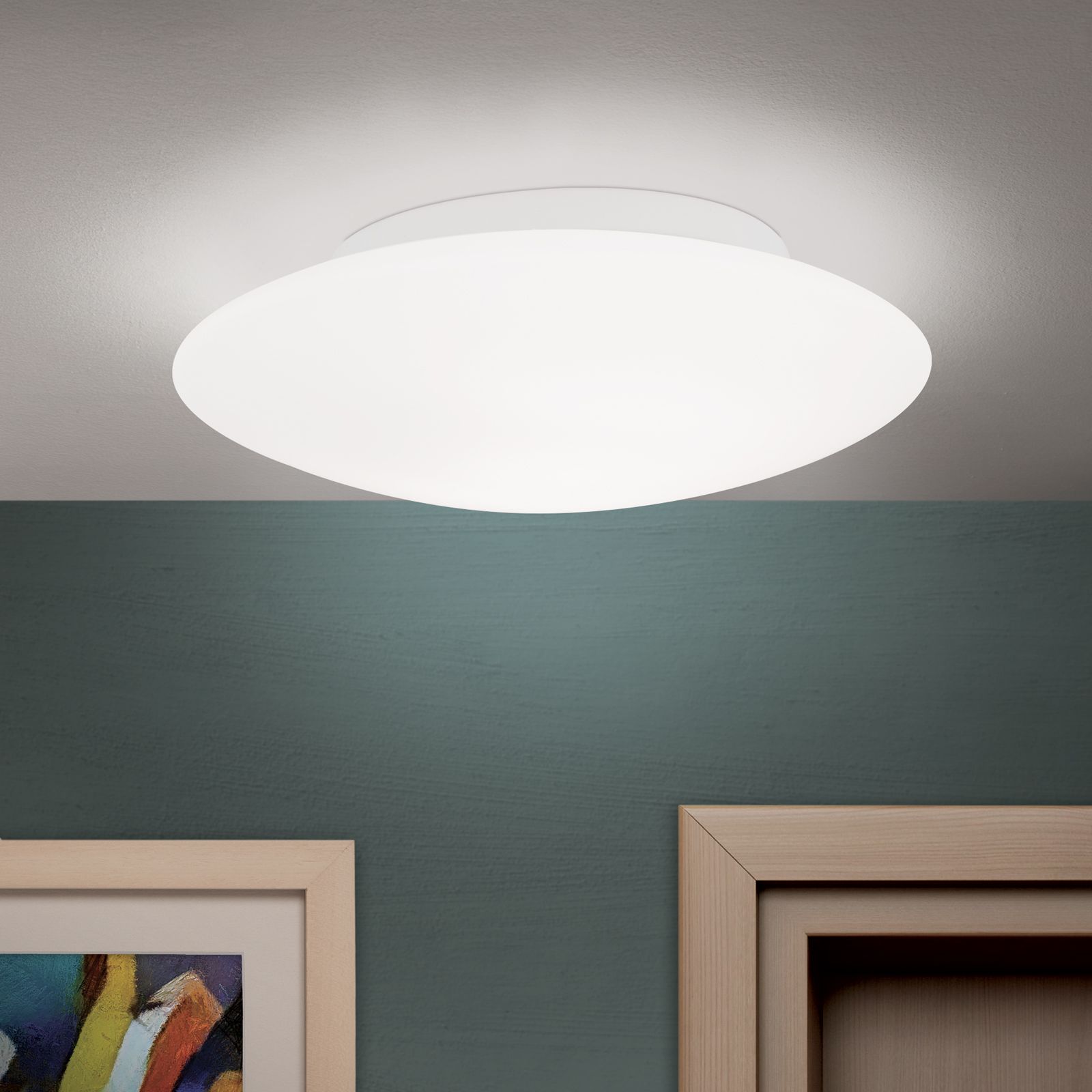 Ceiling lamp ALBA, opal, 30 cm