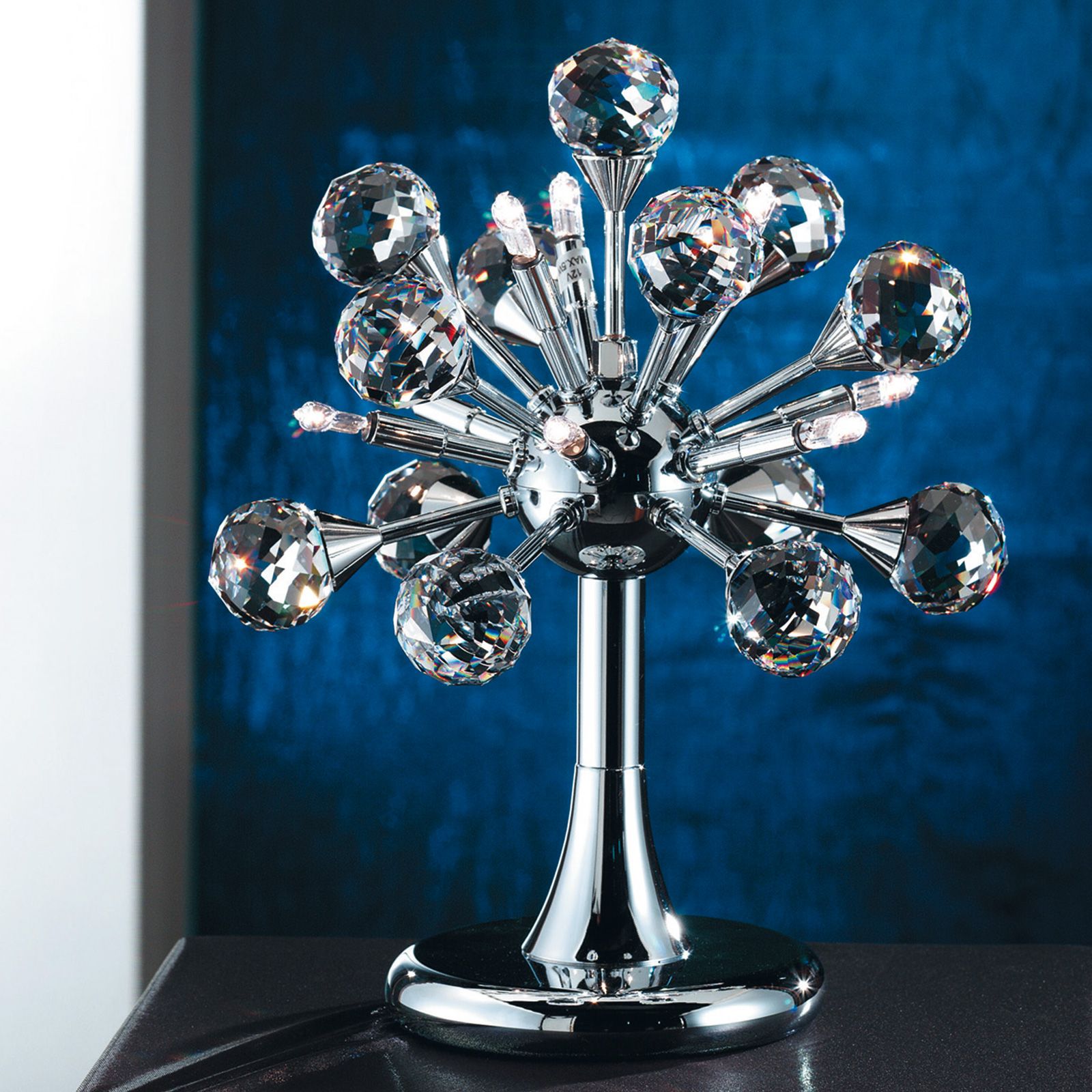 Tischlampe GALAXY, 9-flammig, Chrom