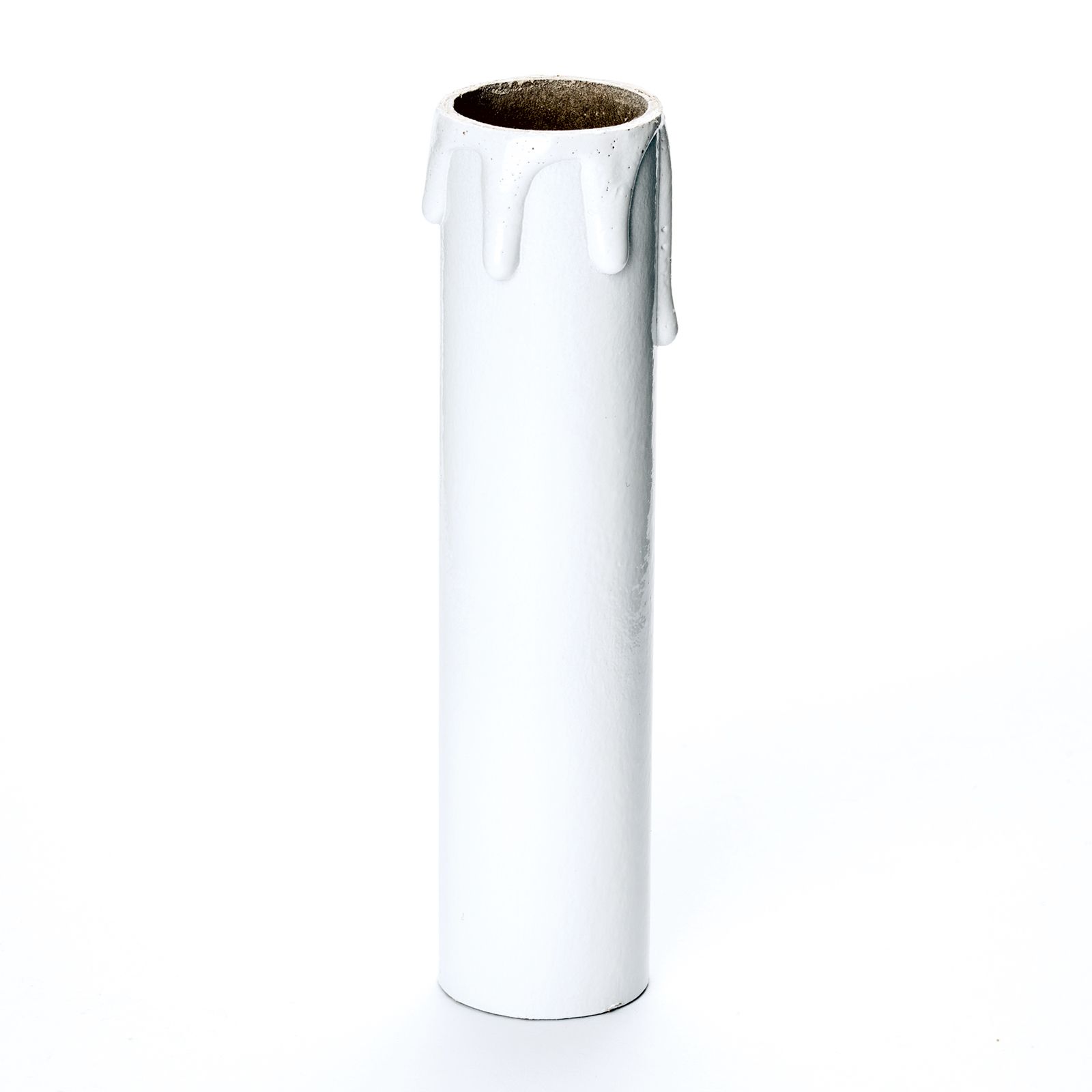 Candle Holder with Droplet, E14, 120 mm, white