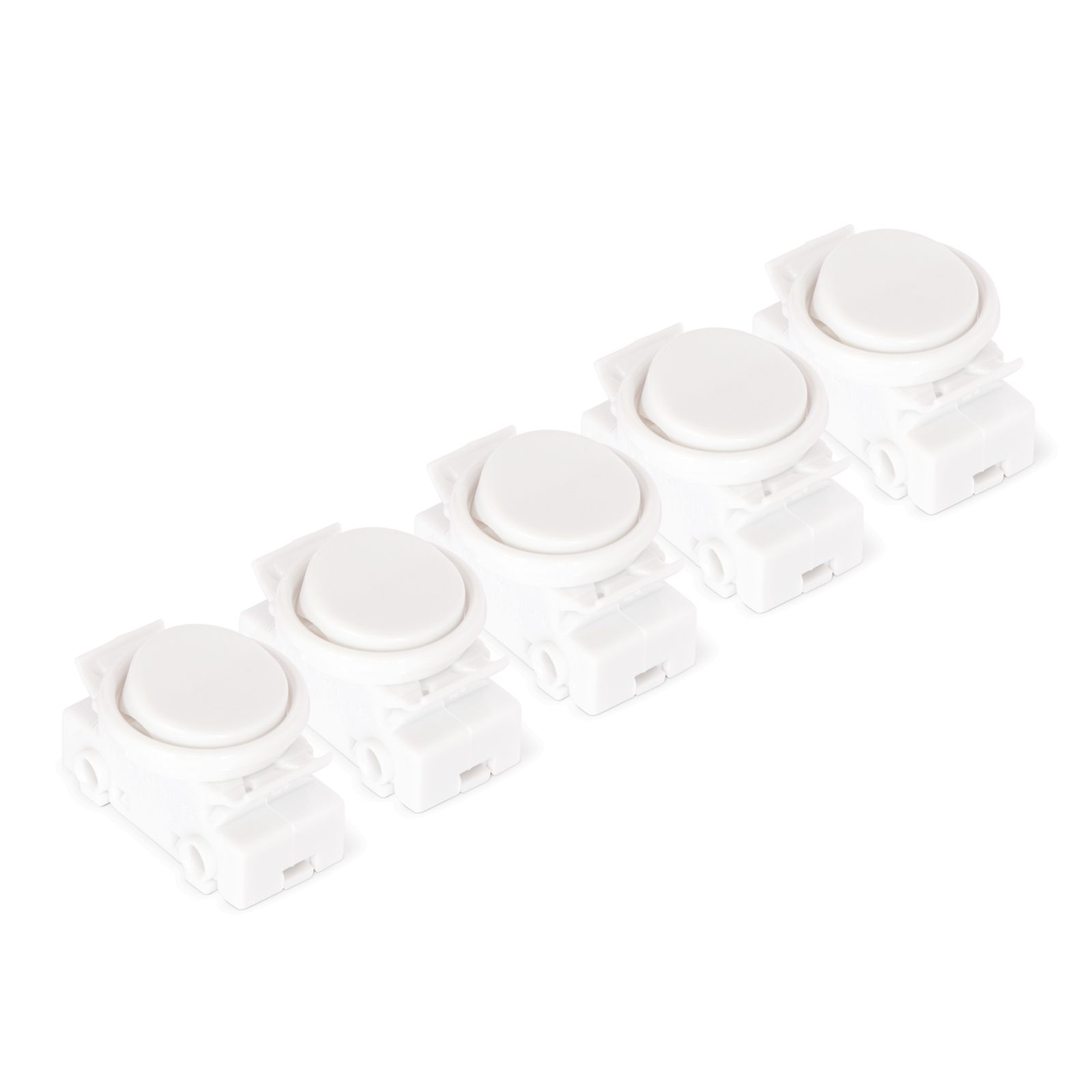 Built-in rocker switch, white, 5 pieces