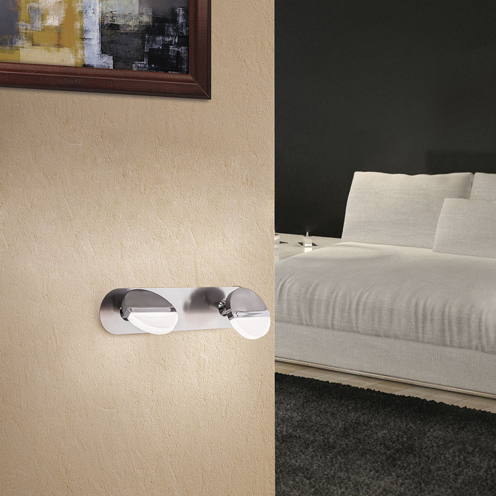 LED Strahler FABIAN, 2-flammig, Satin