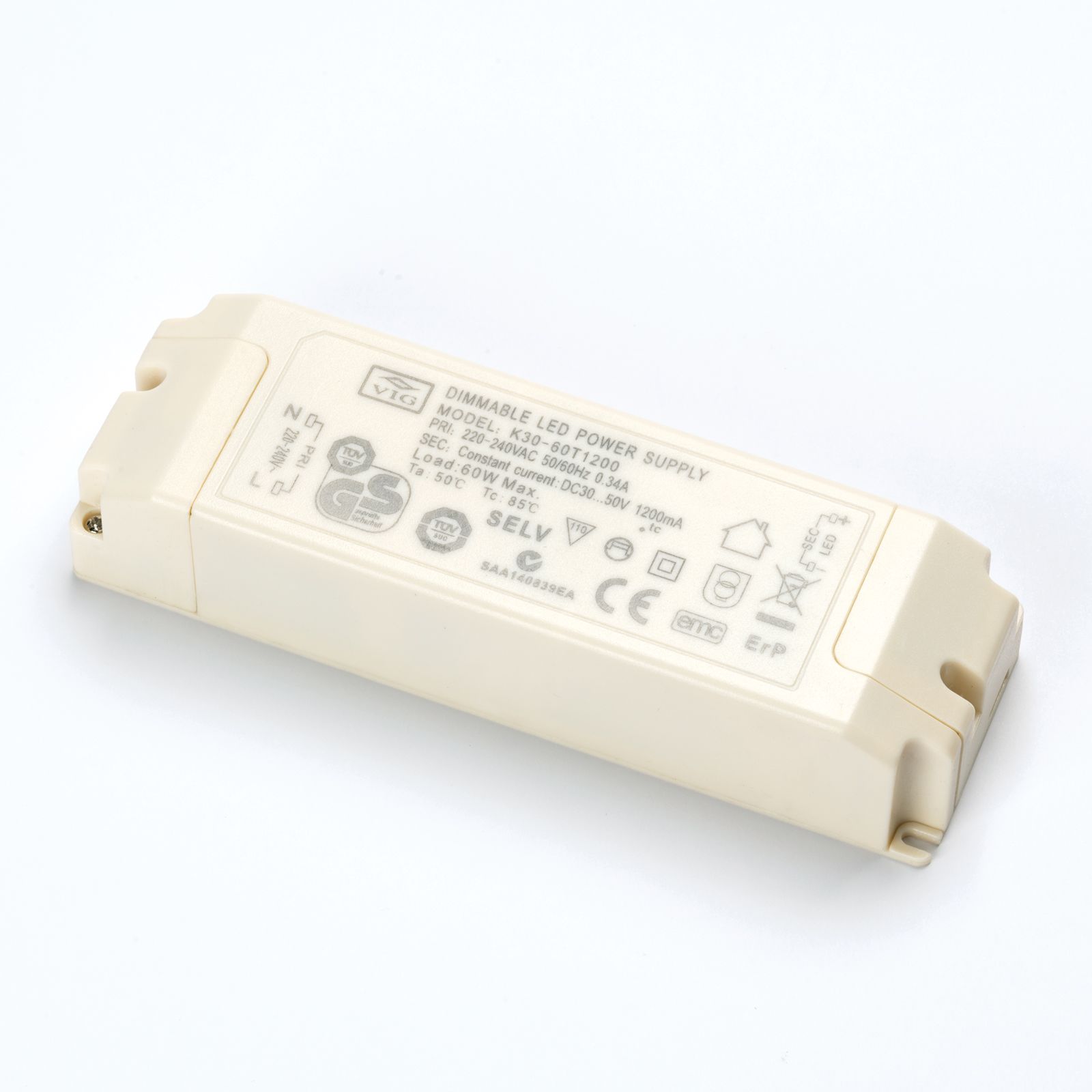 Driver 60e VIG K30-60T1200 mA 30-50V, dimmable