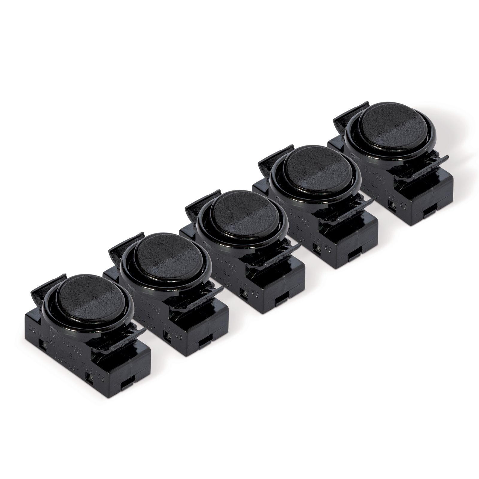 Built-in rocker switch, black, 5 pieces