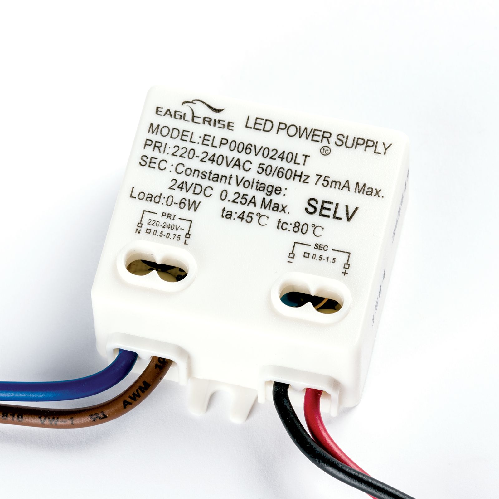 Driver 6v EAGLERISE ELP006V0240LT 0-6W, non-dimmable