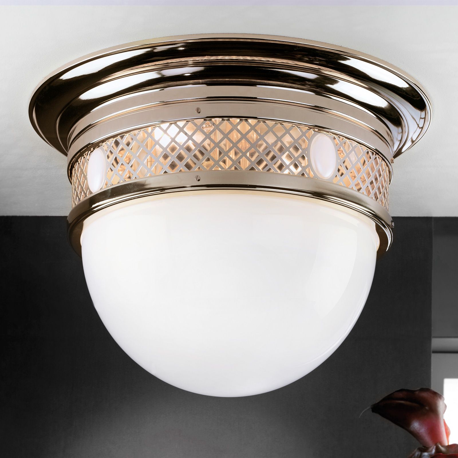 ALT WIEN Ceiling Light, Antique Brass finish, 57cm