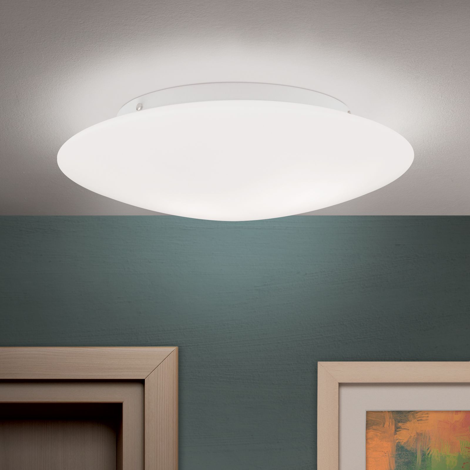 Ceiling light ALBA, opal, 37 cm