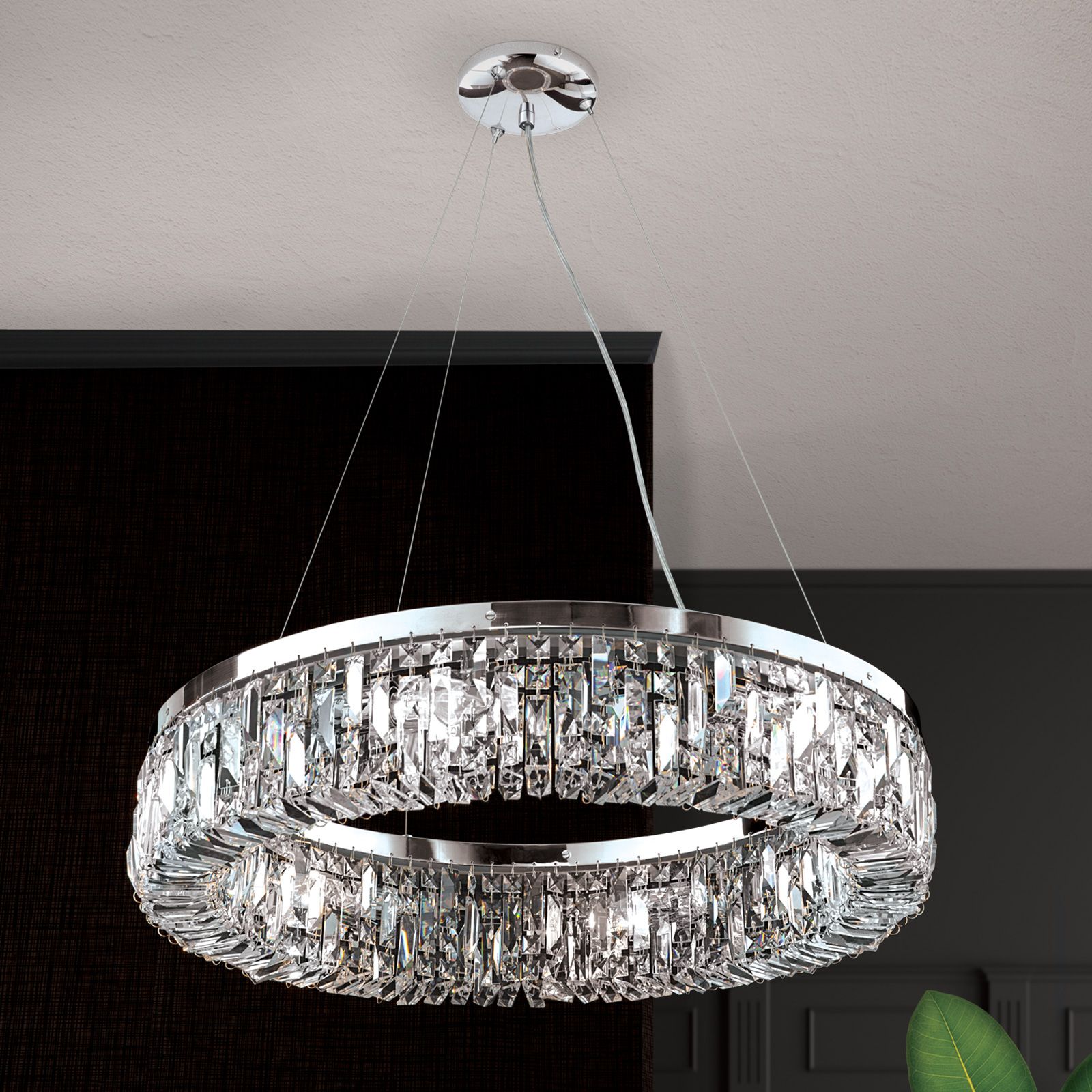 Chandelier RING, 60cm, chrome plated