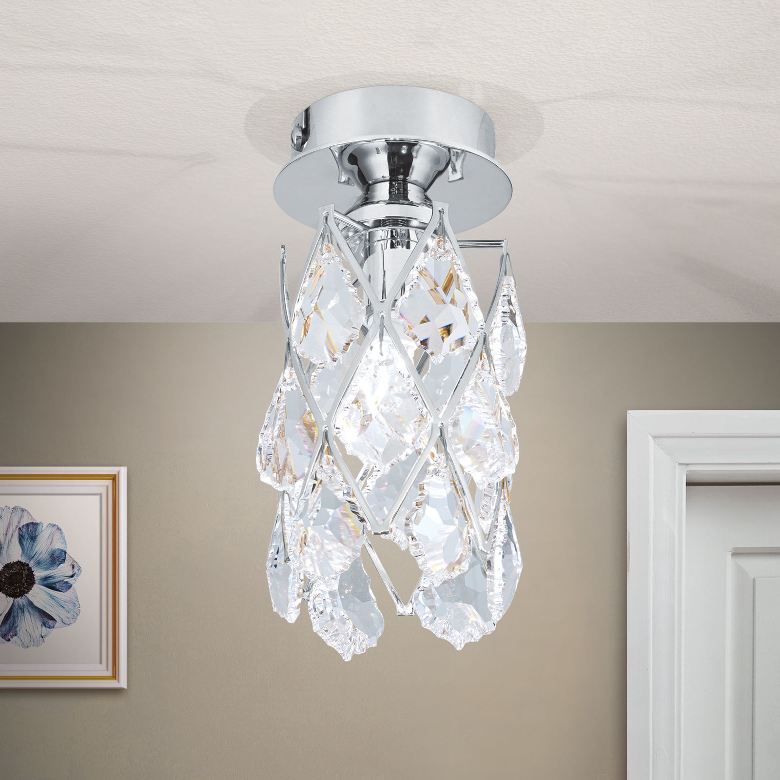 Ceiling light RITA, chrome finish