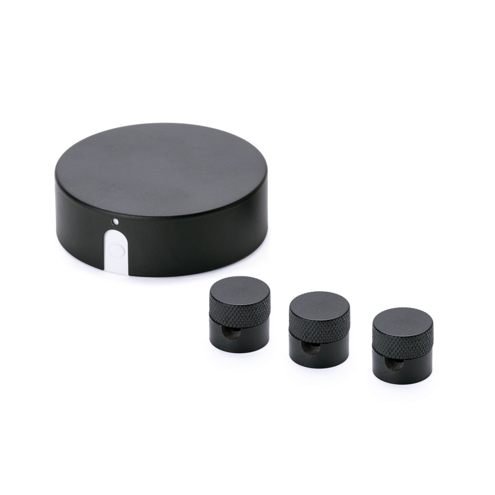 Distribution canopy set incl. 3 pins for ceiling, metal, black