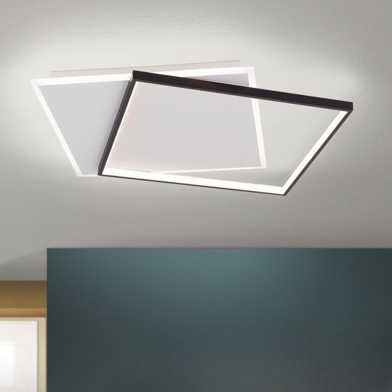 LED Deckenleuchte EMANUEL, Weiß und Schwarz