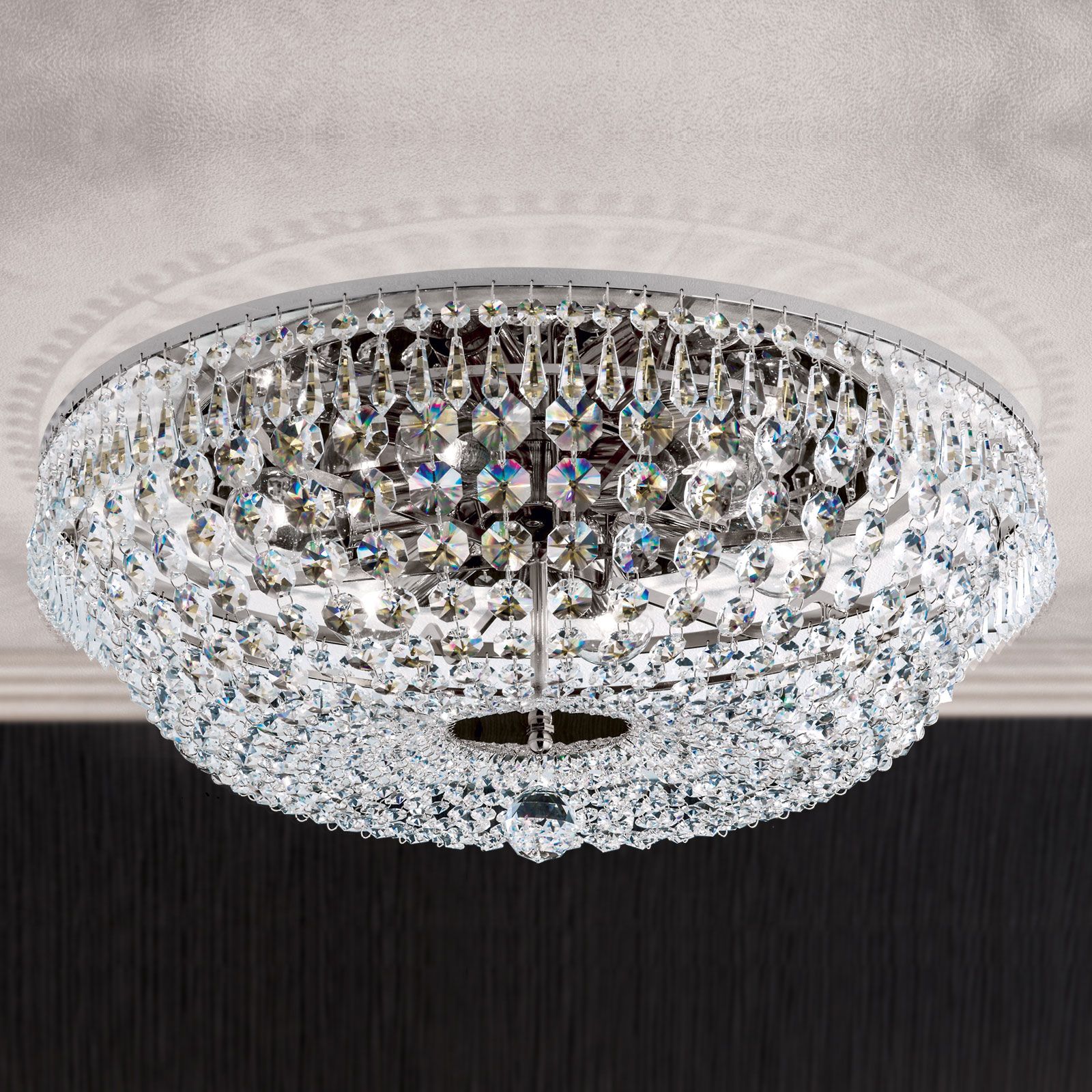 Deckenluster SHERATON, Chrom, 55cm