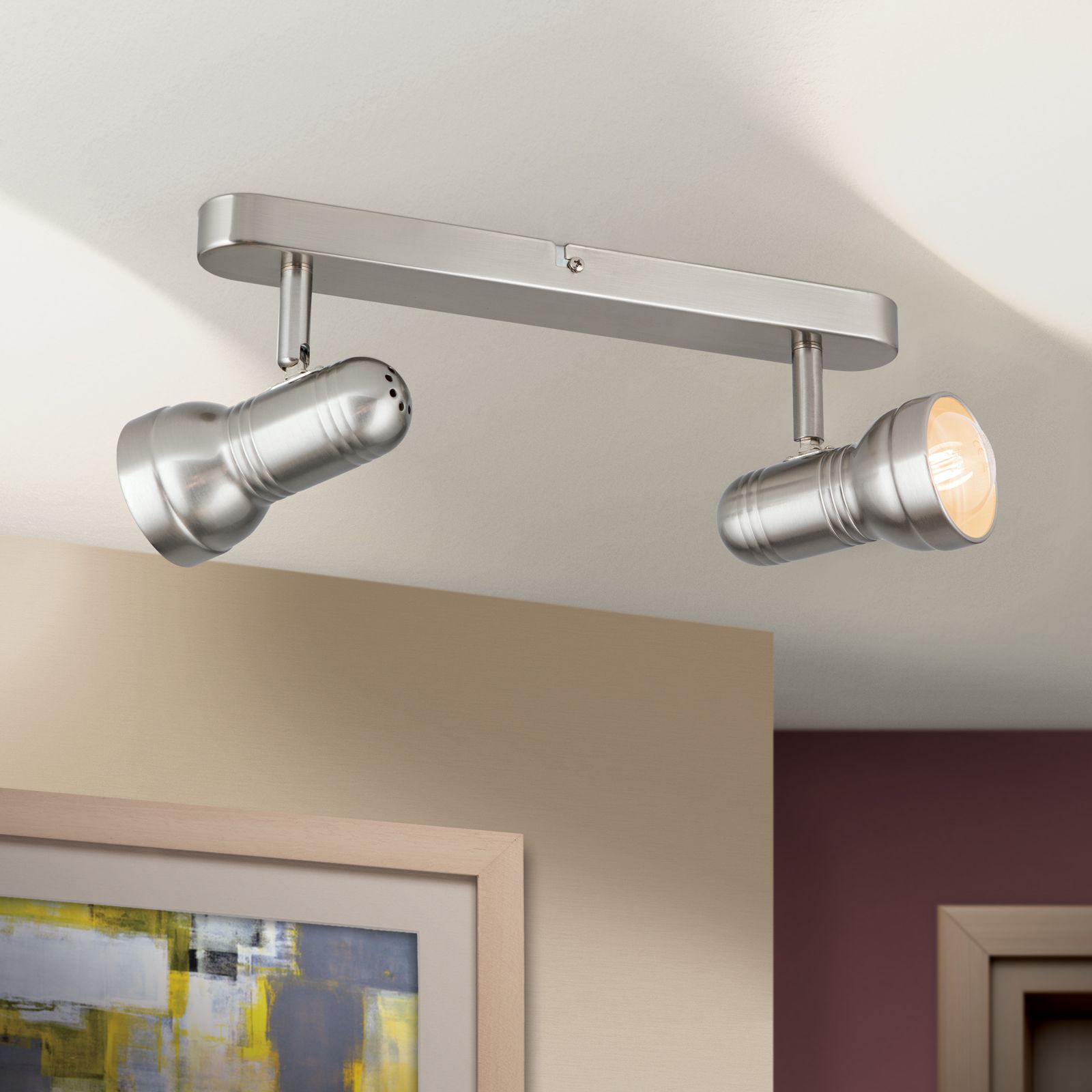Spotlight WILHELM, 2-lamps , Satin  