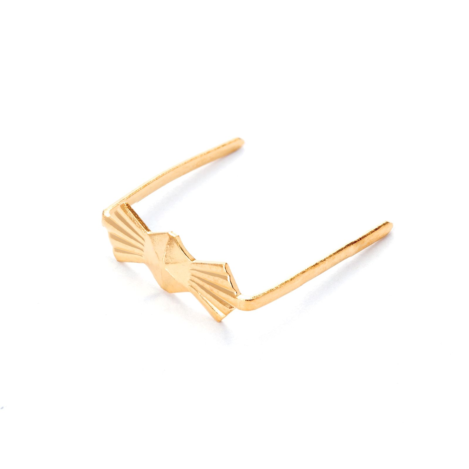 Clip für Kristallbehang, Schleifenoptik, 14mm, Gold