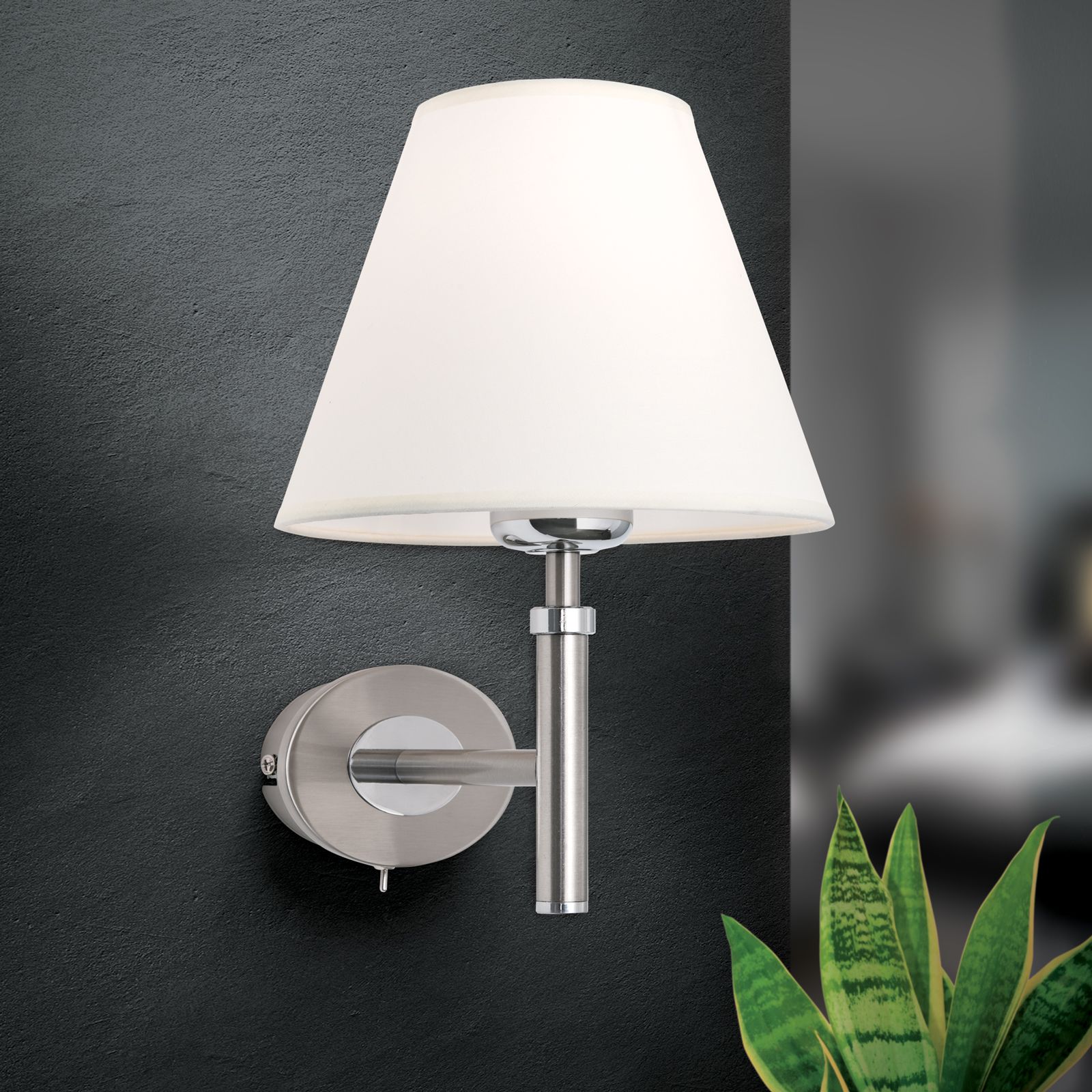 Wall light KARA, 1-lamp, satinated