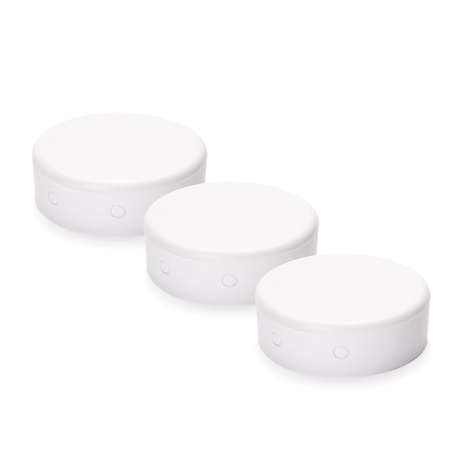 Junction box set, 3 pieces, PVC, Ø 70 mm, white